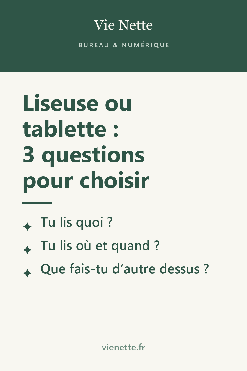 Liseuse ou tablette : 3 questions pour choisir